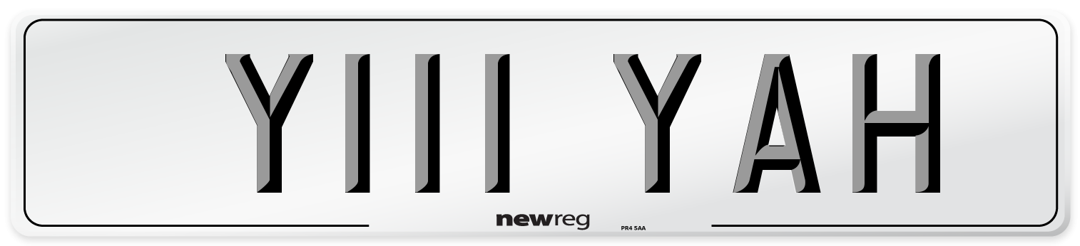 Y111 YAH Number Plate from New Reg